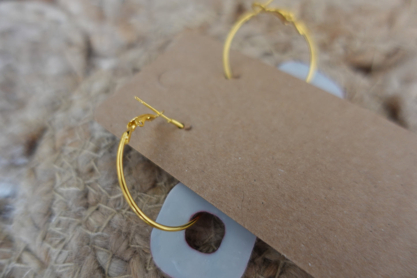 Vierkante donut oorbellen oudroze, lila, donkerroze (statement oorbellen)