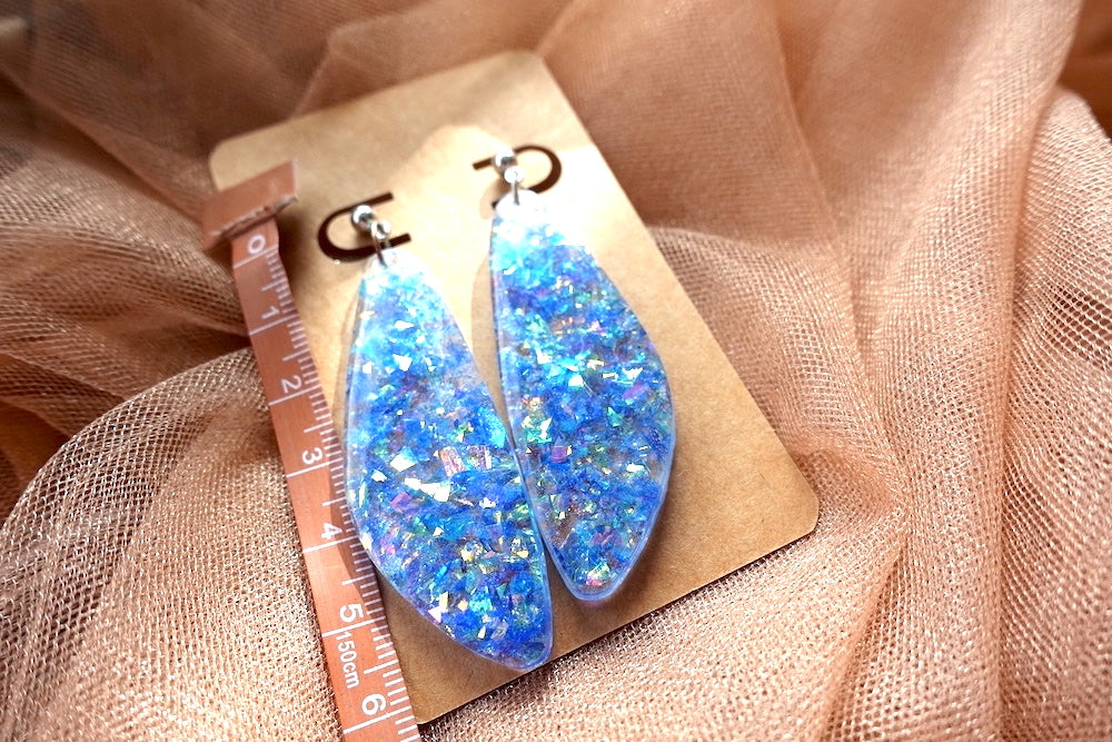 Libelle glitter oorbellen - statement oorbellen