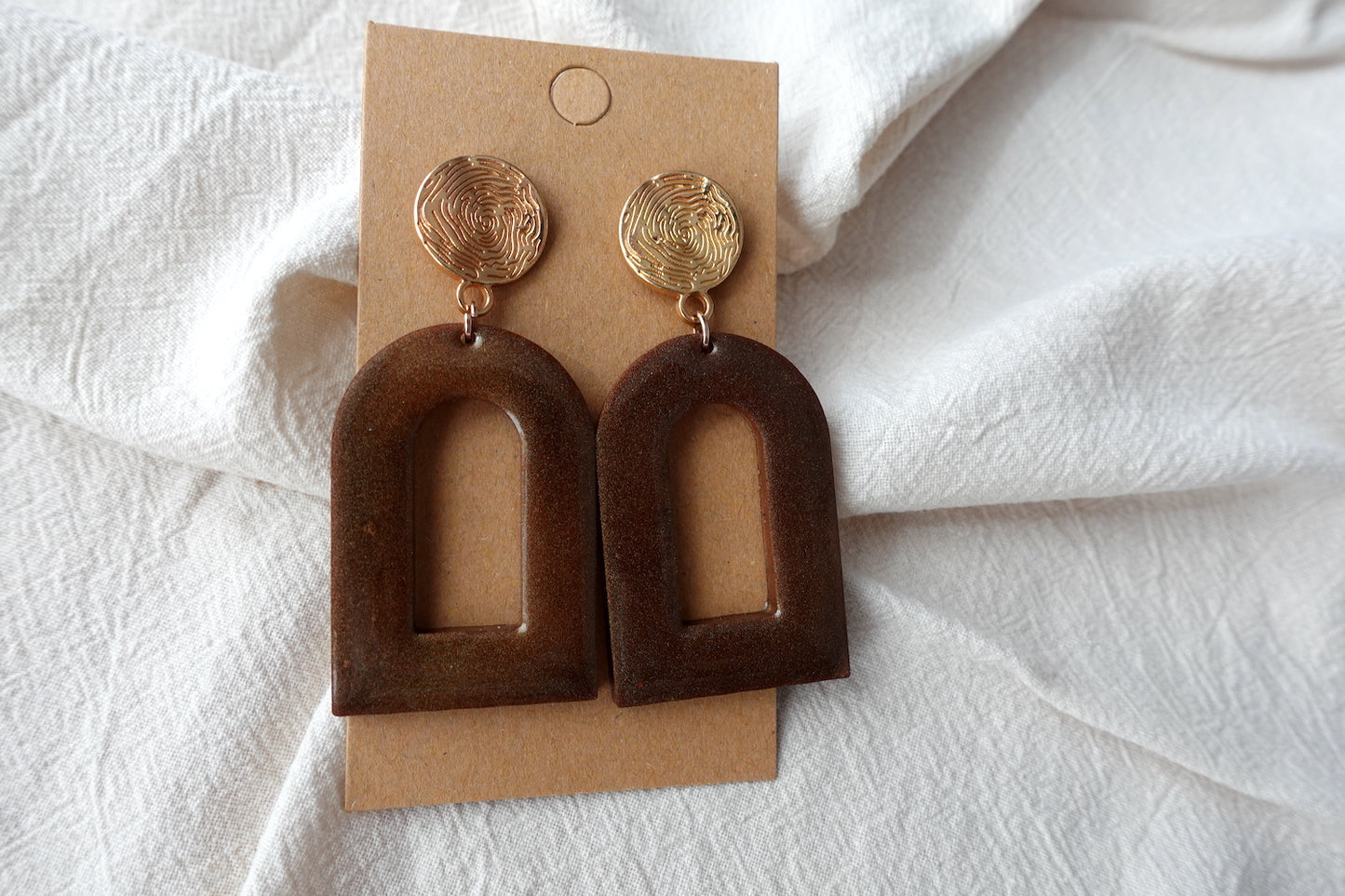 Boog oorbellen roze glitter holografische oorbellen - statement oorbellen