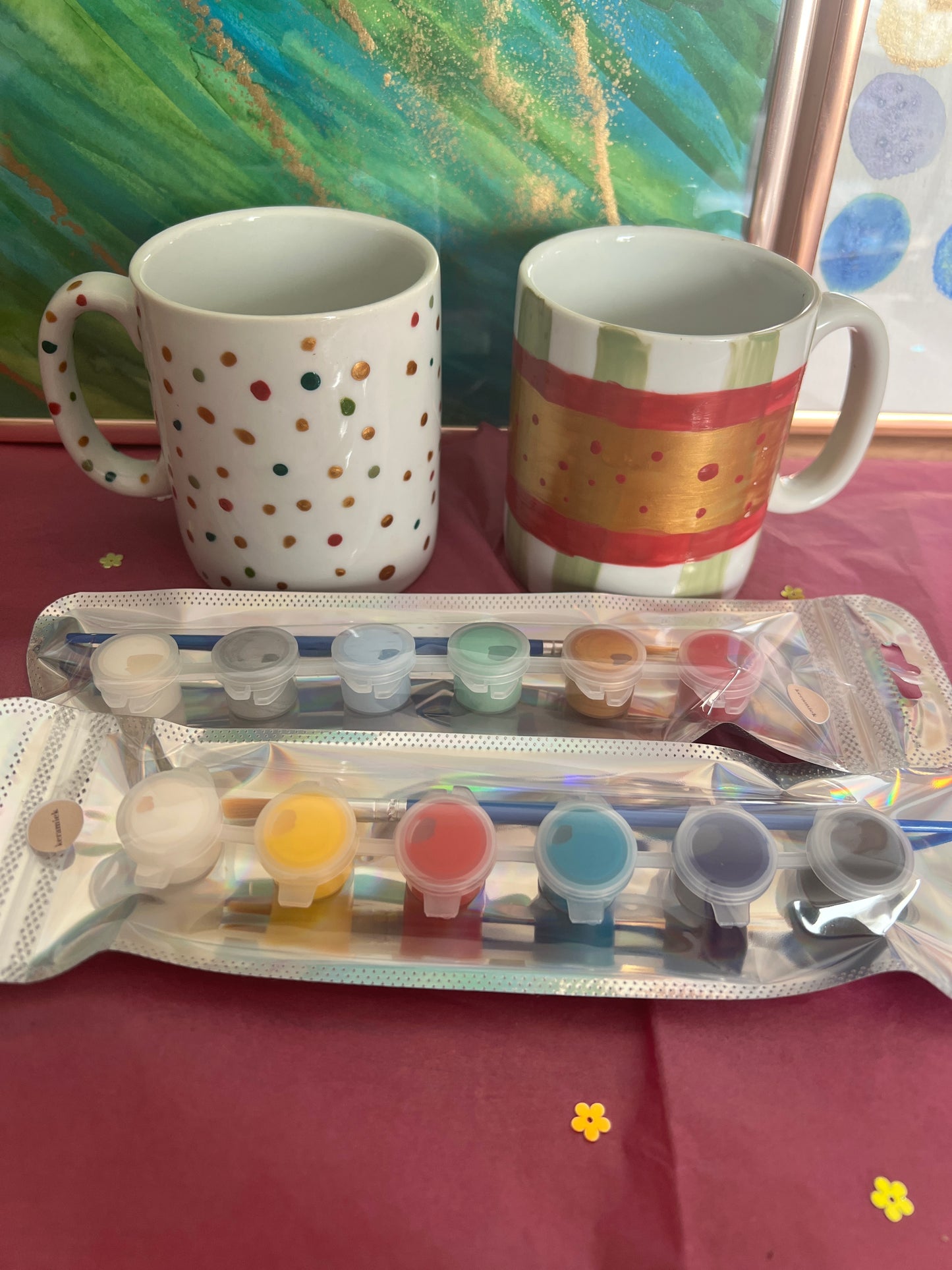 Mokken beschilderen DIY online workshop (set van 2 mokken)