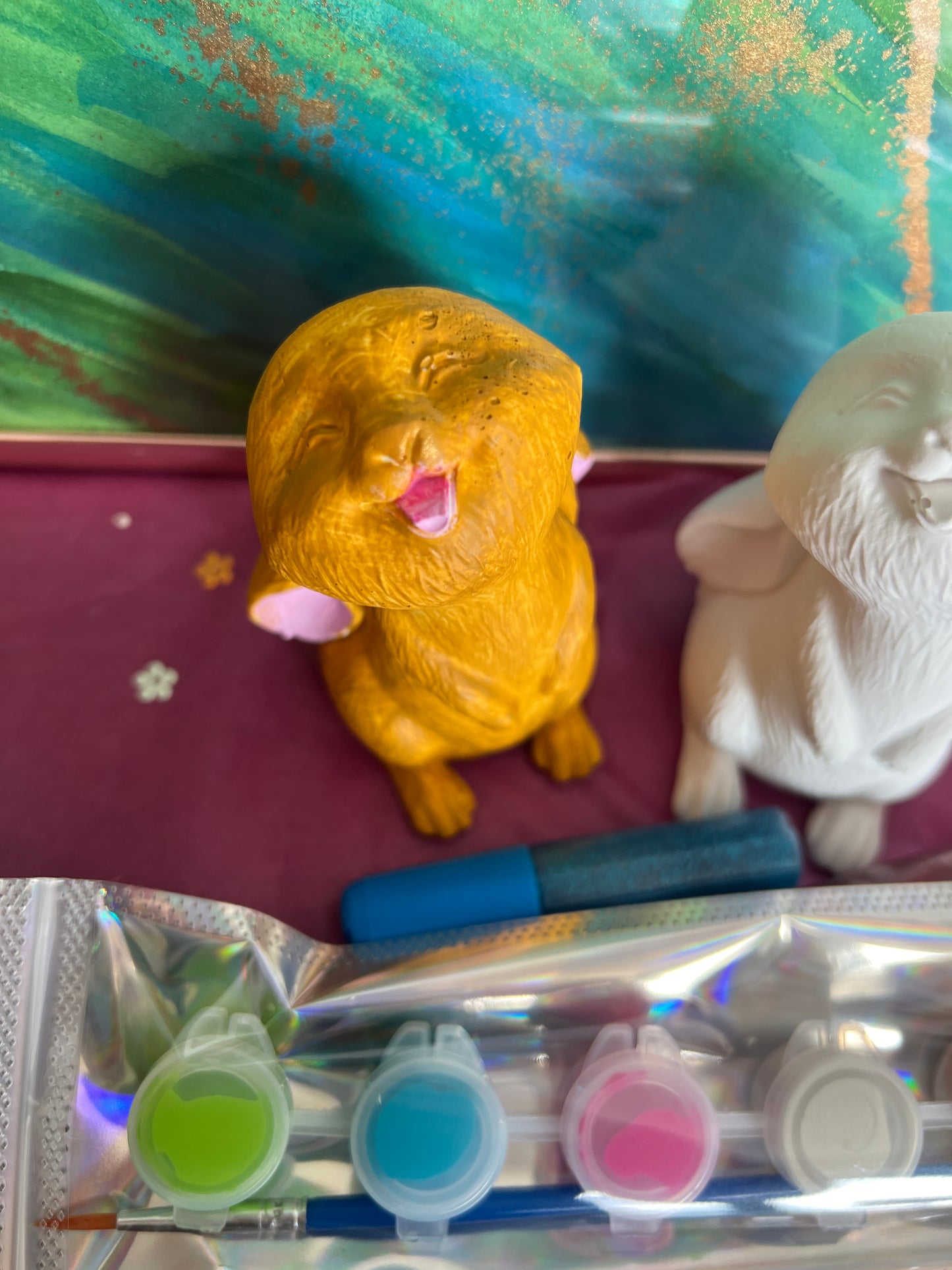 Kinderfeestje activiteit: konijn schilderen