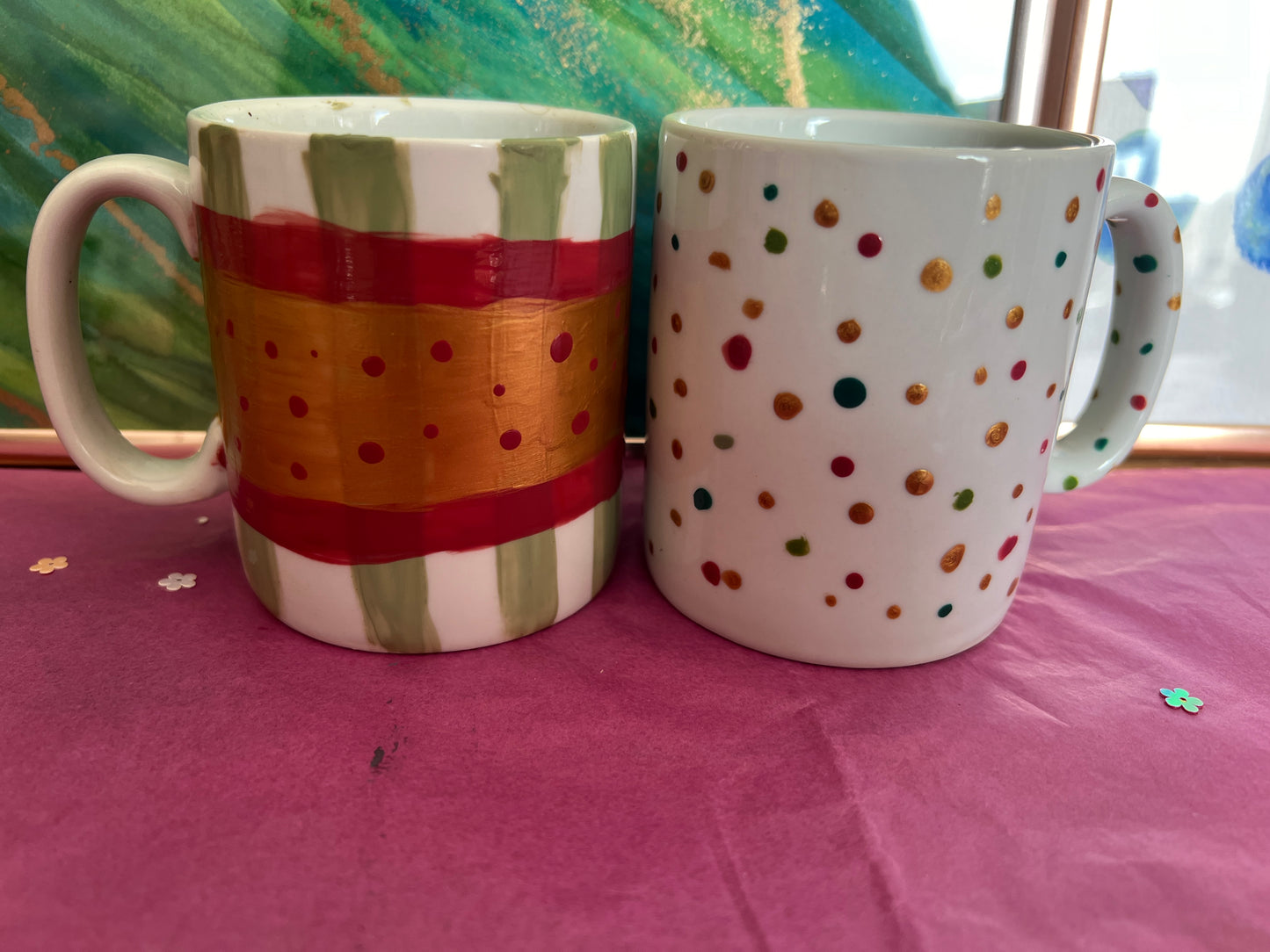 Mokken beschilderen DIY online workshop (set van 2 mokken)