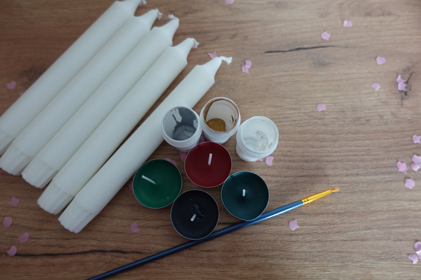 DIY pakket zelf kaarsen beschilderen (online workshop)(Kerst editie)