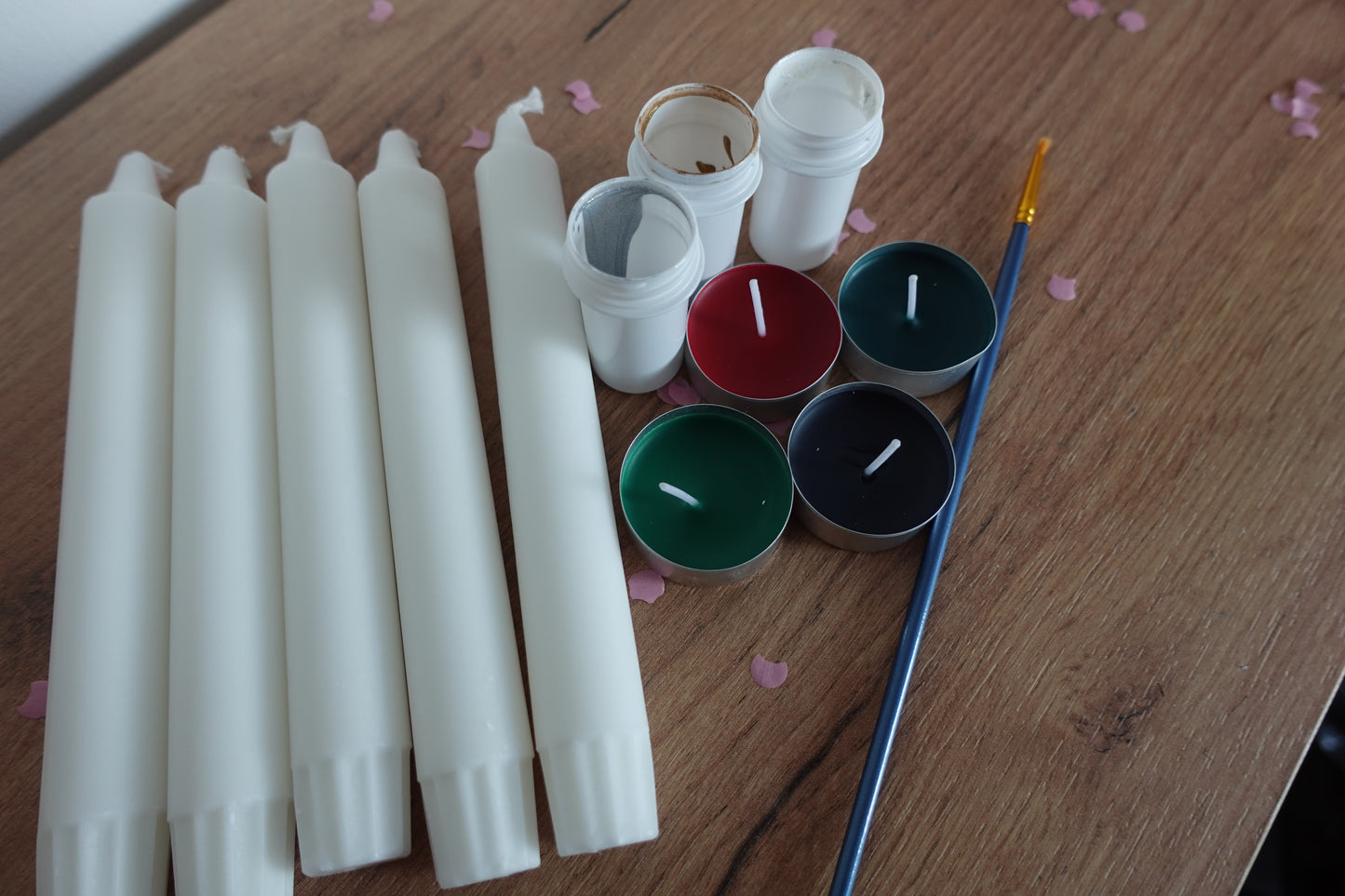 DIY pakket zelf kaarsen beschilderen (online workshop)(Kerst editie)