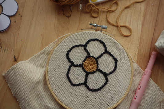 DIY workshop Punchneedle Bloem (met online workshop)