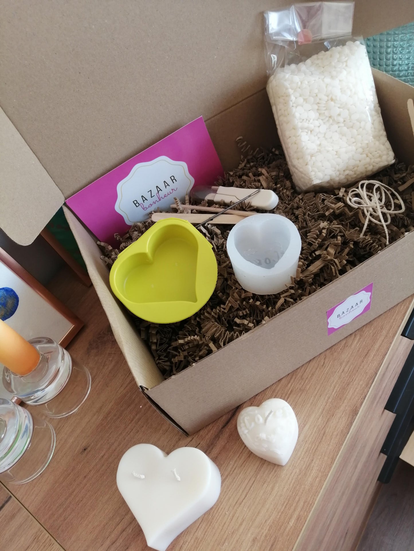 Zelf hartjeskaarsen maken - DIY online workshop Valentijn Moederdag