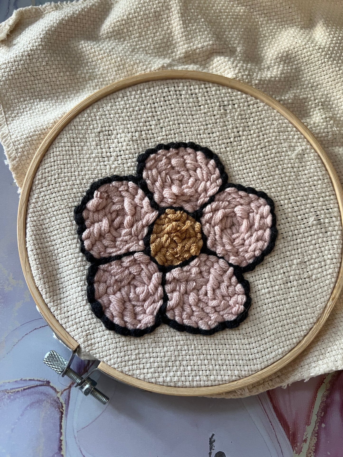 DIY workshop Punchneedle Bloem (met online workshop)